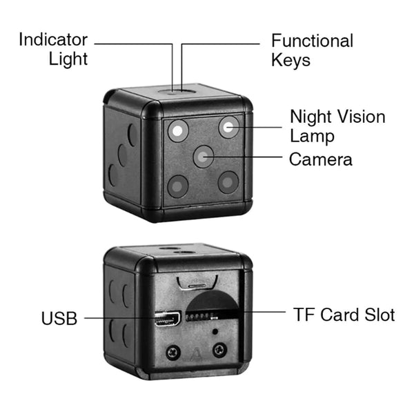 Mini Dice Camera Home Security Night