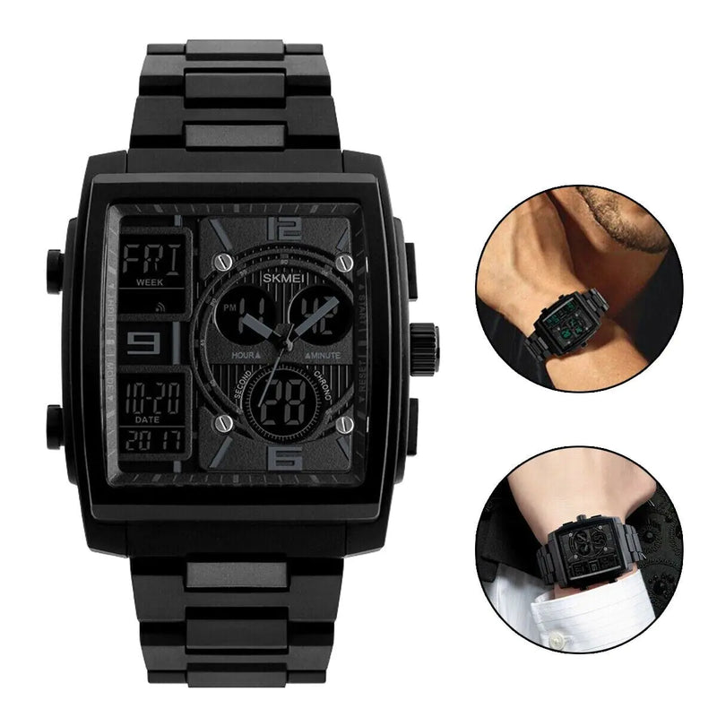 Chronograph Men's Digital Army Military Sport Quartz