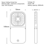 Hanging Neck Fans Mini Portable folding