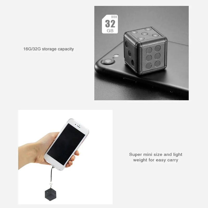 Mini Dice Camera Home Security Night