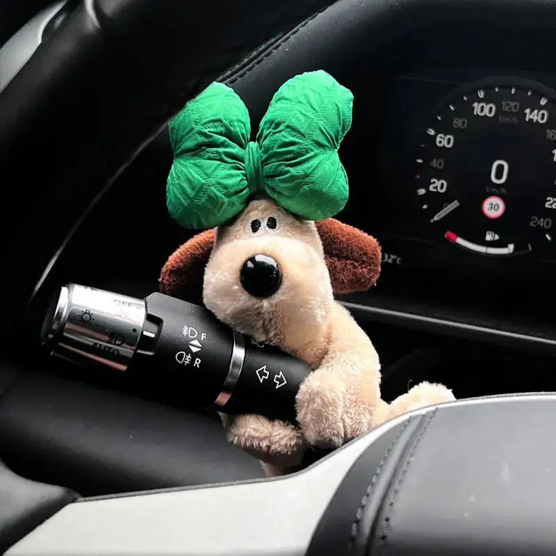 Cute Bowknot Dog Car Wiper Doll