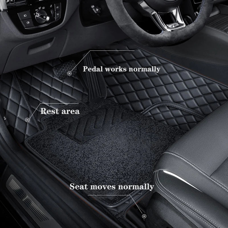 Car Floor Mat FHigh Quality Leather Foot Pad Auto Accessories