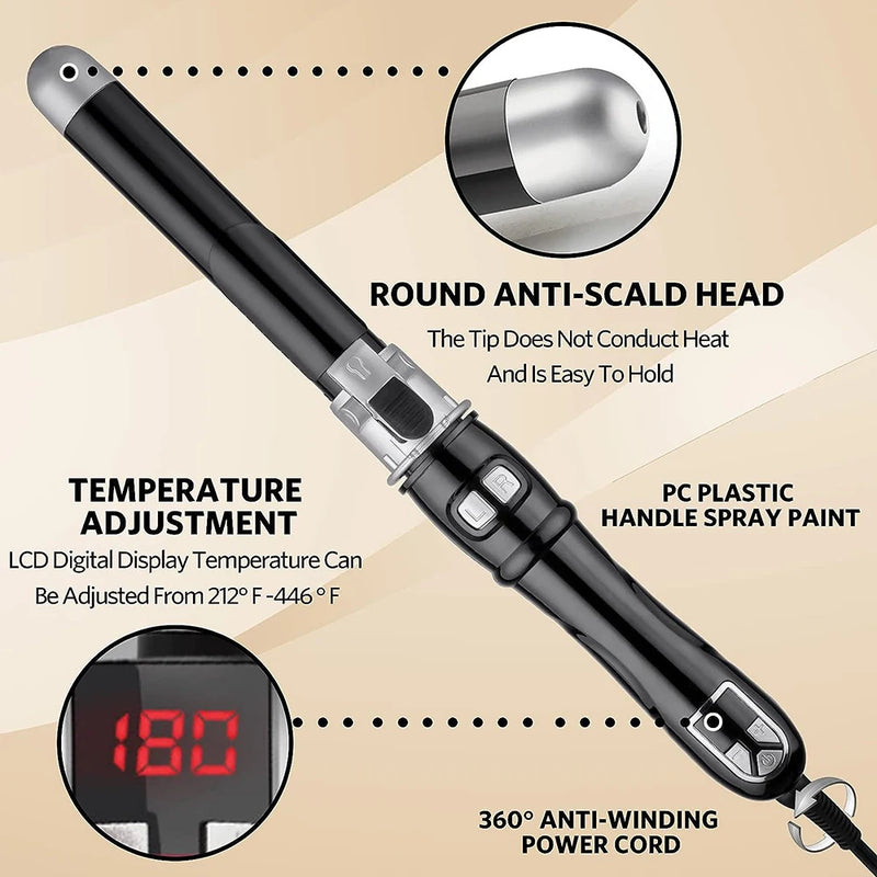 25/28/32mm Ceramic Barrel Hair Curlers Automatic Rotating