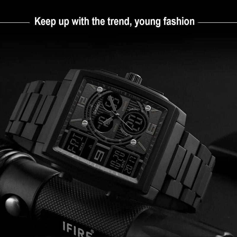 Chronograph Men's Digital Army Military Sport Quartz