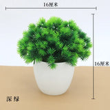 Artificial Plants Potted Bonsai Green Small Tree Plants Fake Flowers