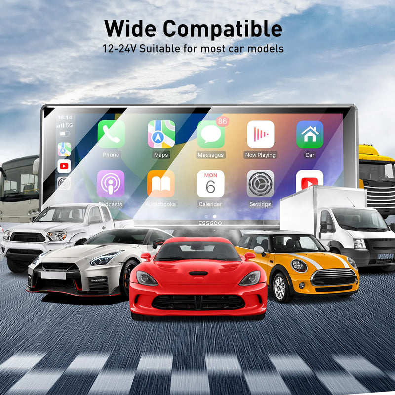 ESSGOO 10.26" Wireless Carplay Monitor Car Radio Automotive