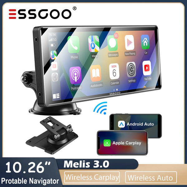 ESSGOO 10.26" Wireless Carplay Monitor Car Radio Automotive