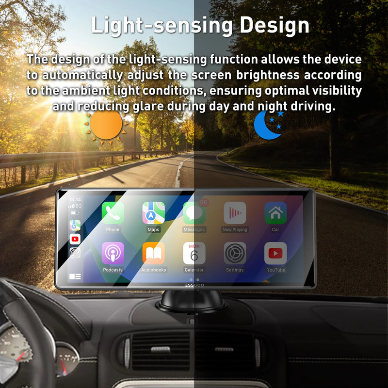 ESSGOO 10.26" Wireless Carplay Monitor Car Radio Automotive