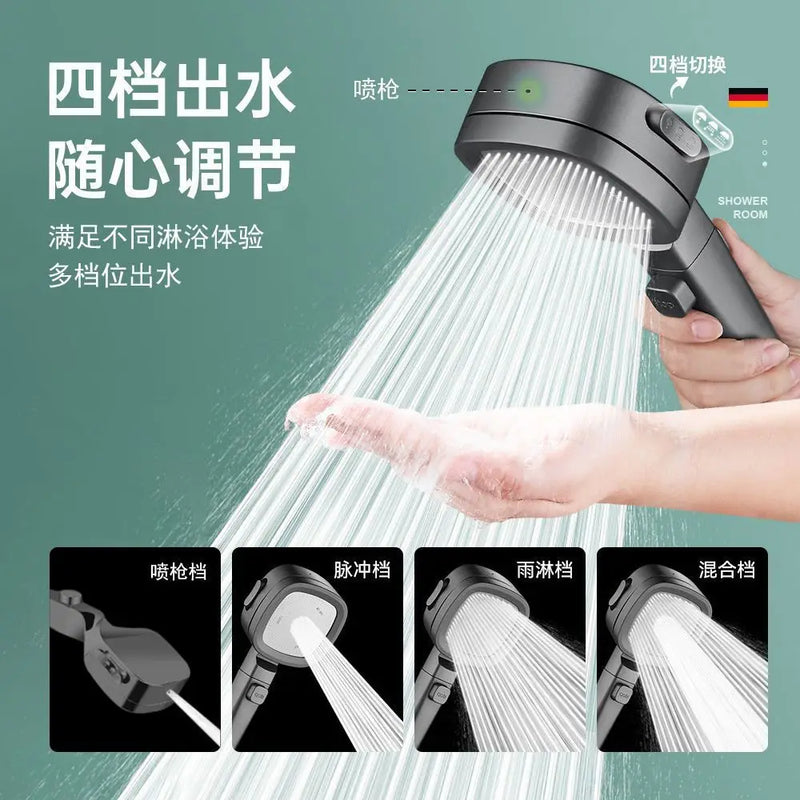 Upgraded 4 Modes High Pressure Shower