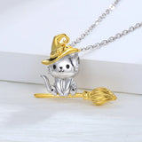 925 Sterling Silver Cat Necklace