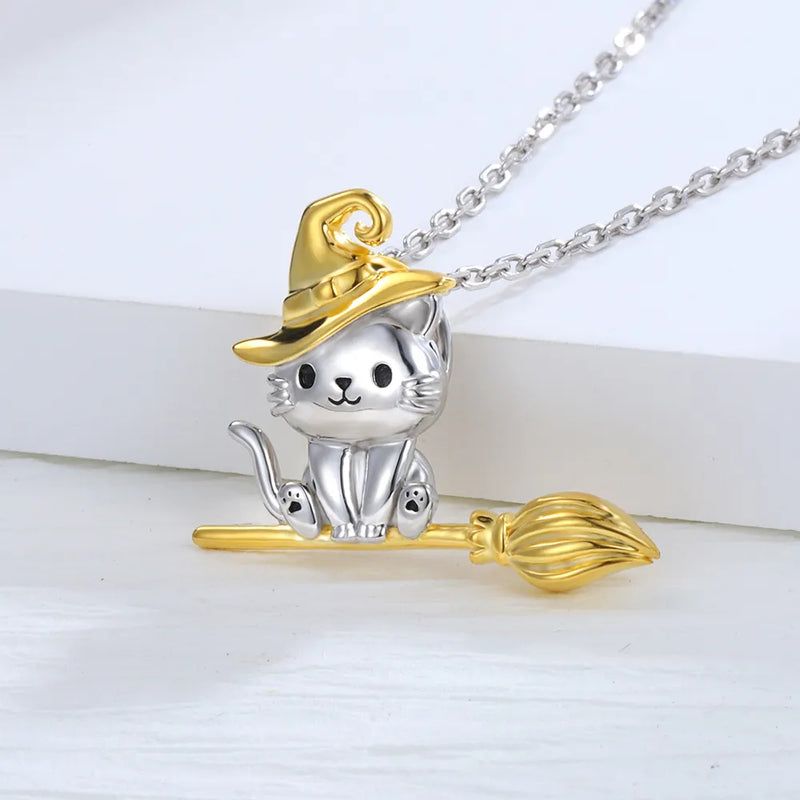 925 Sterling Silver Cat Necklace