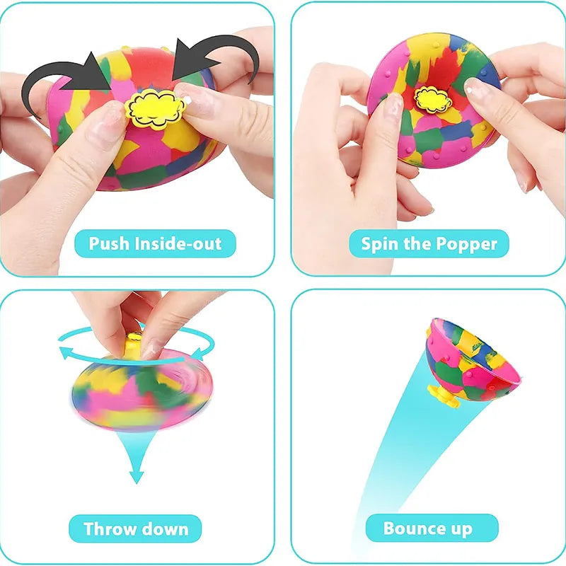 Hip Hop Jump Half Side Bouncing Ball Anti Stress Fidget Toys.