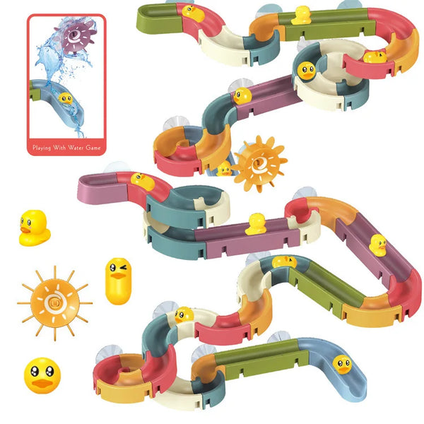 Baby DIY Assembling Track Slide Suction Cup Toys Bath
