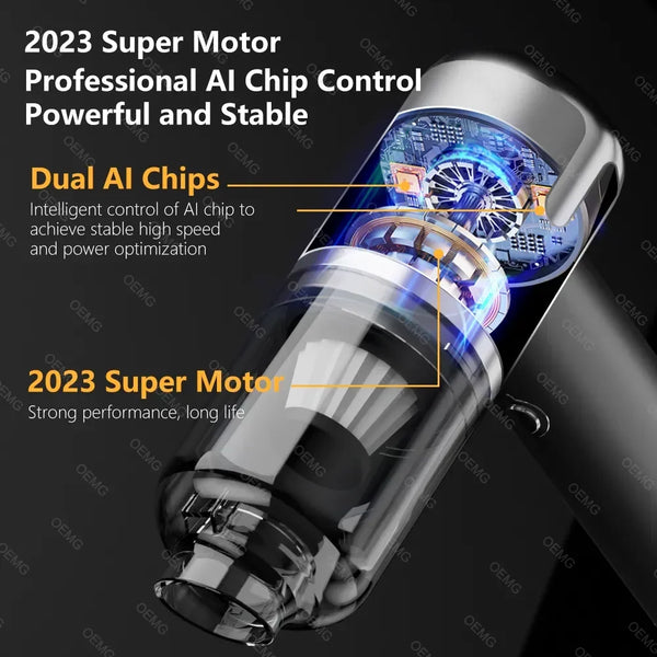 Car Vacuum Cleaner 120000PA Mini Hand held Portable Wireless Cleaner