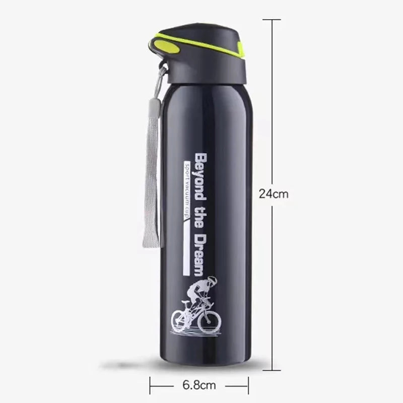 500ml Bike Water Bottle Drink Flask Stainless Steel Cup