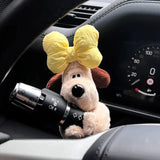 Cute Bowknot Dog Car Wiper Doll