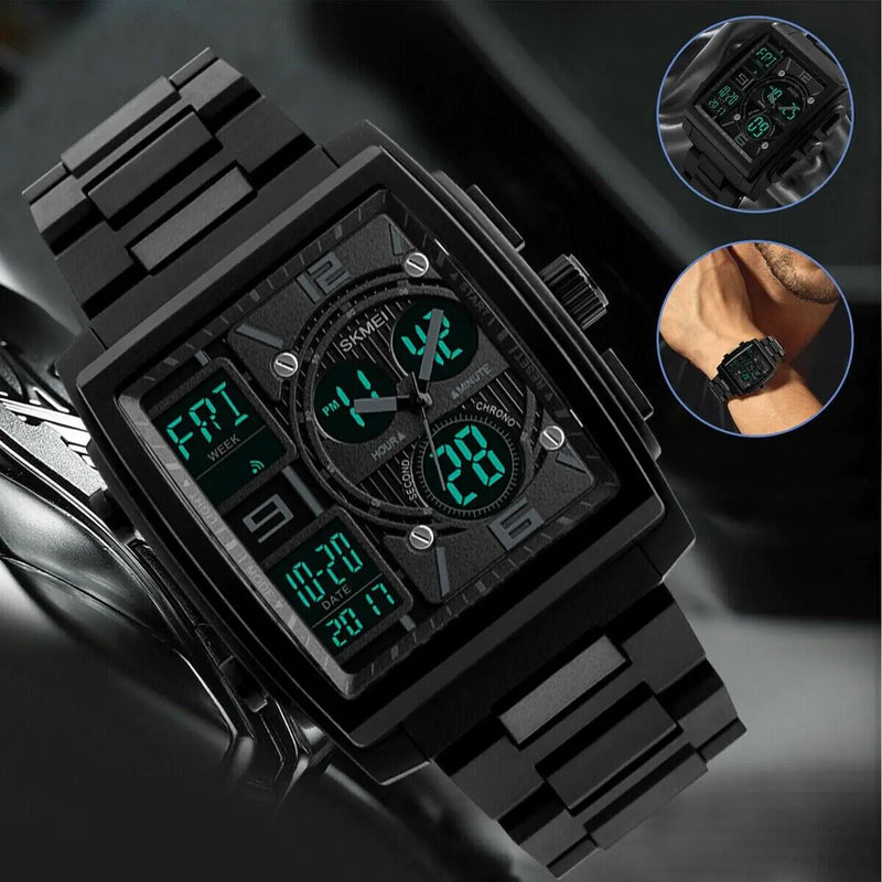 Chronograph Men's Digital Army Military Sport Quartz