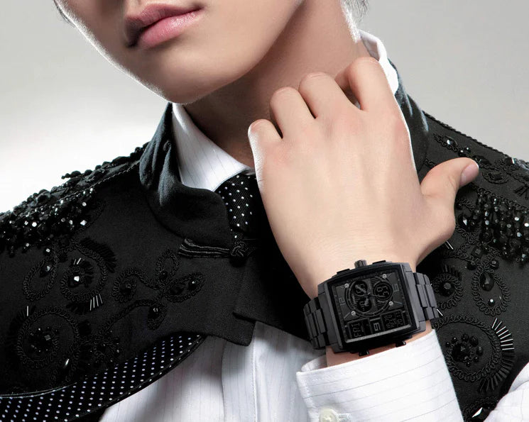 Chronograph Men's Digital Army Military Sport Quartz