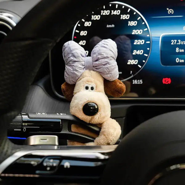 Cute Bowknot Dog Car Wiper Doll