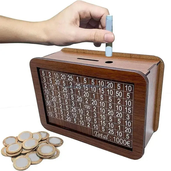 Wooden Piggy Banks Save Money Organization Box