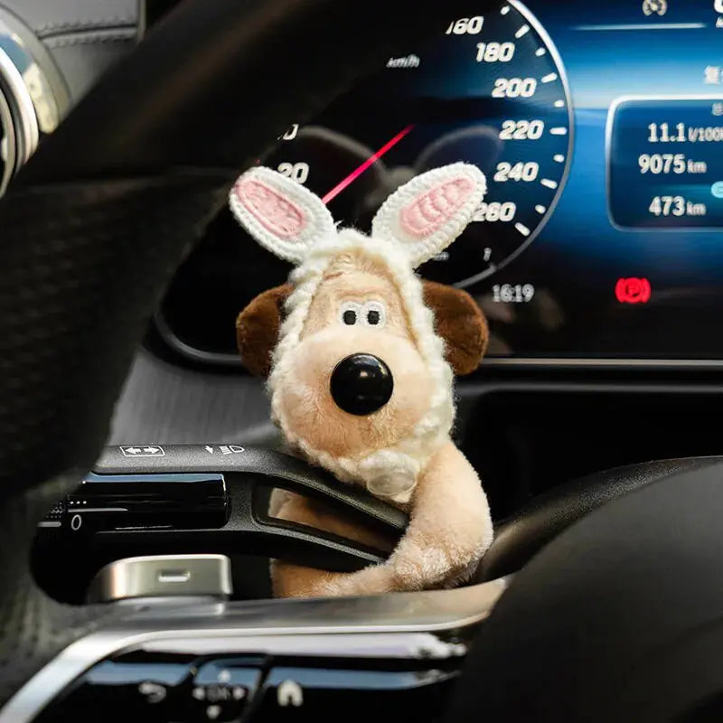 Cute Bowknot Dog Car Wiper Doll